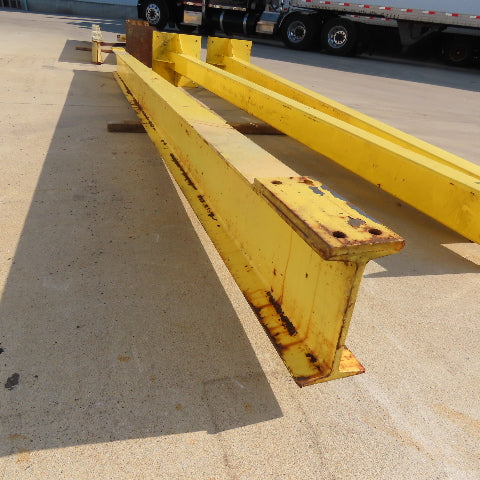 Free Standing 2 Post I-Beam Gantry Crane 12' Travel S8x18.4 119" Tall