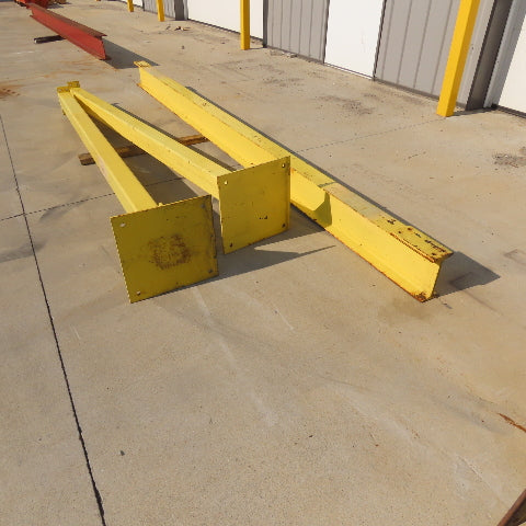 Free Standing 2 Post I-Beam Gantry Crane 12' Travel S8x18.4 119" Tall