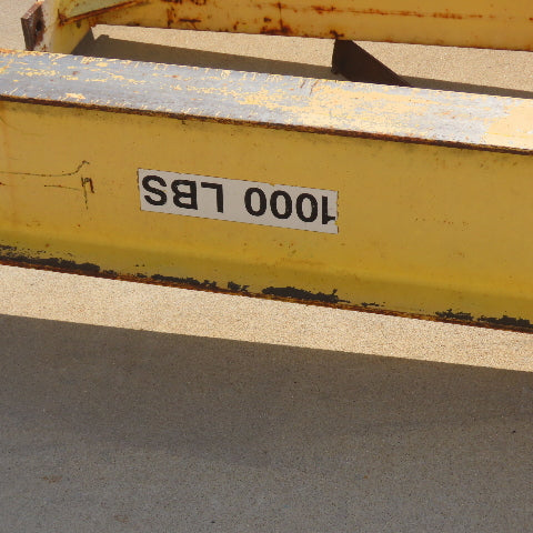 1000Lbs Free Standing 2 Post I-Beam Gantry Crane 9' Travel 12' Tall