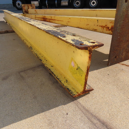 1000Lbs Free Standing 2 Post I-Beam Gantry Crane 9' Travel 12' Tall