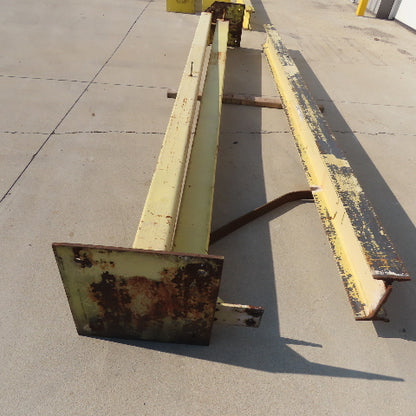 1000Lbs Free Standing 2 Post I-Beam Gantry Crane 9' Travel 12' Tall