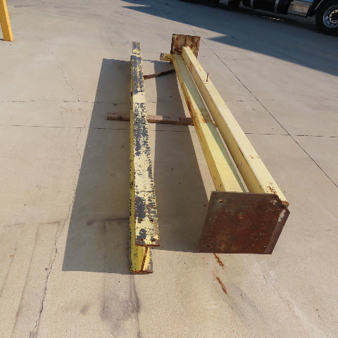 1000Lbs Free Standing 2 Post I-Beam Gantry Crane 9' Travel 12' Tall