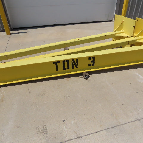 3 Ton Capacity 2 Post I-Beam Gantry Crane 12'6" Travel 149" Tall