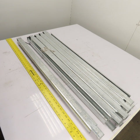 42" x 2" Galvanized Double Flanged Pallet Racking Supports 1450LB Cap. Lot Of 10