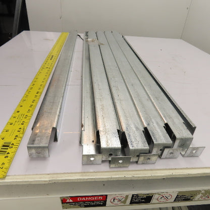 42" x 2" Galvanized Double Flanged Pallet Racking Supports 1450LB Cap. Lot Of 10