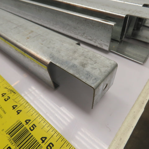 42" x 2" Galvanized Double Flanged Pallet Racking Supports 1450LB Cap. Lot Of 10