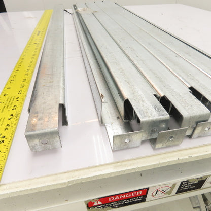 42" x 2" Galvanized Double Flanged Pallet Racking Supports 1450LB Cap. Lot Of 10