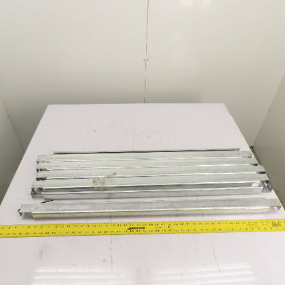 42" x 2" Galvanized Double Flanged Pallet Racking Supports 1450LB Cap. Lot Of 10