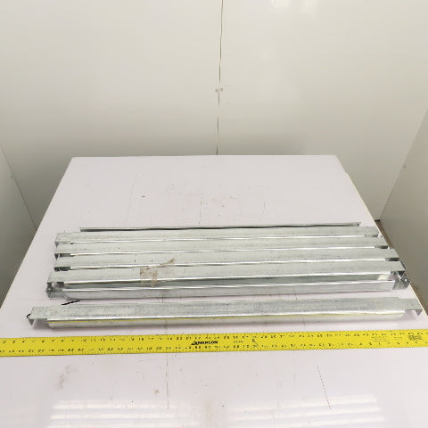 42" x 2" Galvanized Double Flanged Pallet Racking Supports 1450LB Cap. Lot Of 10