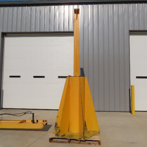 Handling Systems 2 Ton Freestanding Jib Crane 360° 16' Span 14' Travel 10' Under