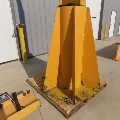 Handling Systems 2 Ton Freestanding Jib Crane 360° 16' Span 14' Travel 10' Under