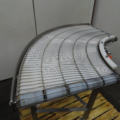 Carry Smart 16" Wide 90° Wire Belt Food Grade Conveyor 46" Long No Motor