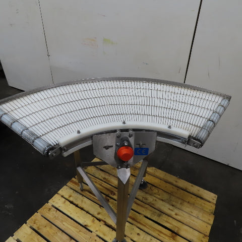 Carry Smart 16" Wide 90° Wire Belt Food Grade Conveyor 46" Long No Motor