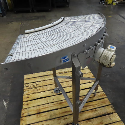 Carry Smart 16" Wide 90° Wire Belt Food Grade Conveyor 46" Long No Motor