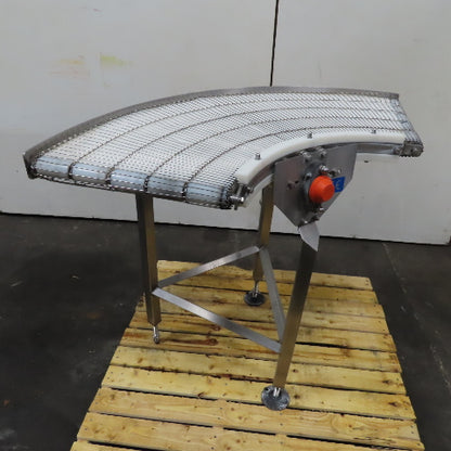 Carry Smart 16" Wide 90° Wire Belt Food Grade Conveyor 46" Long No Motor