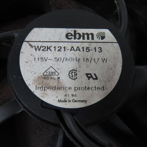 ebm W2K121-AA15-13 Equipment Cooling Fan 115V 18/17W 50/60Hz