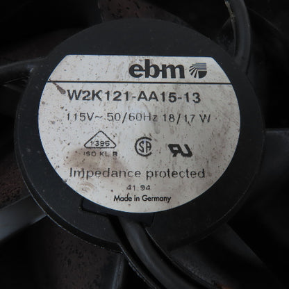 ebm W2K121-AA15-13 Equipment Cooling Fan 115V 18/17W 50/60Hz