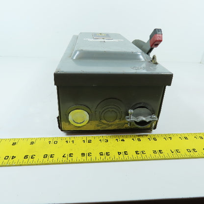 Square D H361 30A 3-Pole Fusible Safety Disconnect Switch 600V 3Ph