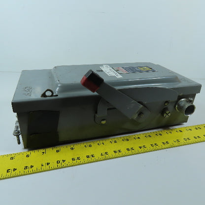Square D H361 30A 3-Pole Fusible Safety Disconnect Switch 600V 3Ph