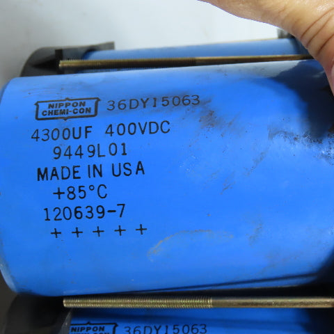 Nippon Chemi-Con 120639-7 36DY15063 Capacitor Bank Assembly (6) 4300uF 400VDC