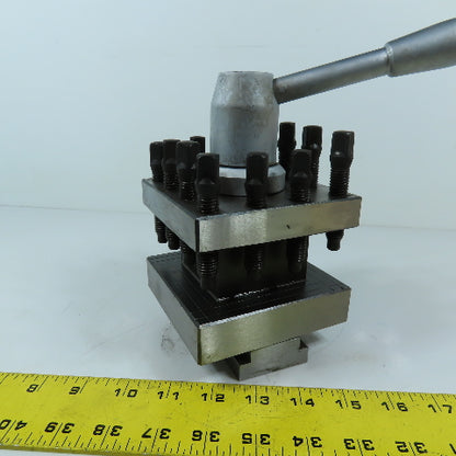 4-Way Indexing Turret Lathe Tool Post Block 2" T-Slot 1" Tooling
