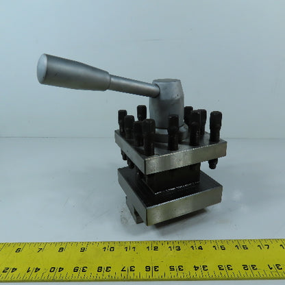 4-Way Indexing Turret Lathe Tool Post Block 2" T-Slot 1" Tooling