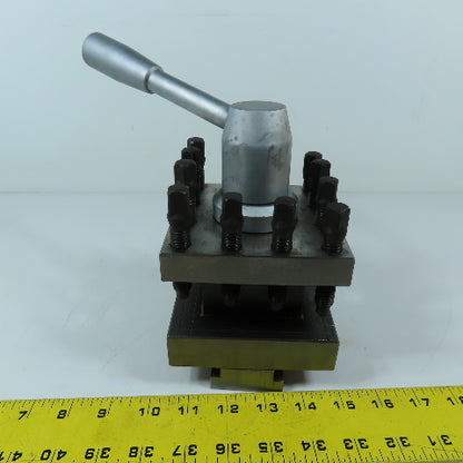 4-Way Indexing Turret Lathe Tool Post Block 2" T-Slot 1" Tooling