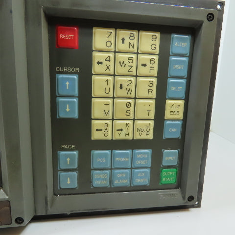 Fanuc TR-9DKYC A61L-0001-0086 CNC CRT Monitor Display Unit with Keyboard Panel