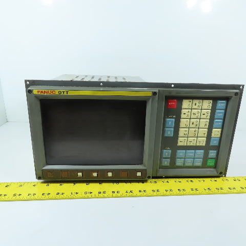 Fanuc TR-9DKYC A61L-0001-0086 CNC CRT Monitor Display Unit with Keyboard Panel
