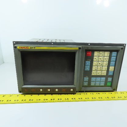 Fanuc TR-9DKYC A61L-0001-0086 CNC CRT Monitor Display Unit with Keyboard Panel