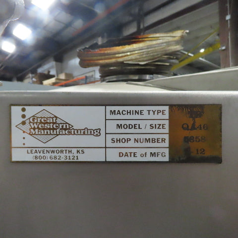 Great Western QA46 46" In-Line Tru-Balance Gravity Flow Sifter 1.5HP 230/460V