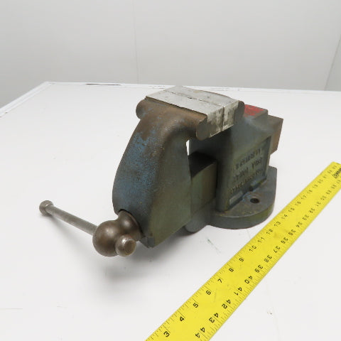 L.S. Starrett Co. 924 4" Jaw 4" Open Athol Stationary Bench Vise