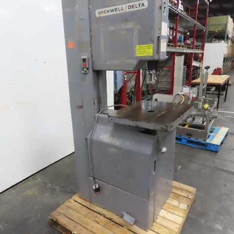 Rockwell 28-3X0 20" x 12" Vertical Band Saw 2HP 3Ph 208-230/460V Tested