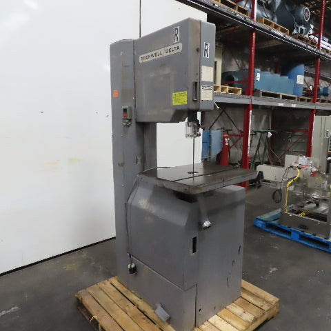 Rockwell 28-3X0 20" x 12" Vertical Band Saw 2HP 3Ph 208-230/460V Tested