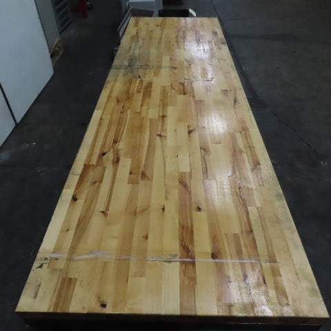 30"x 96" Butcher Block Work Bench Assembly Table 1-3/4" Thick 37" Adj. Height