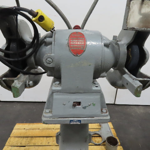 Cincinnati Model 133 6" Pedestal Bench Grinder 110V 1Ph 3450RPM