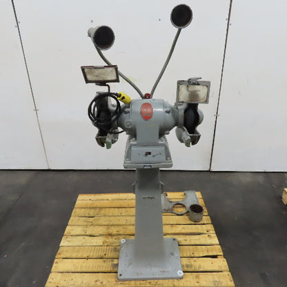 Cincinnati Model 133 6" Pedestal Bench Grinder 110V 1Ph 3450RPM