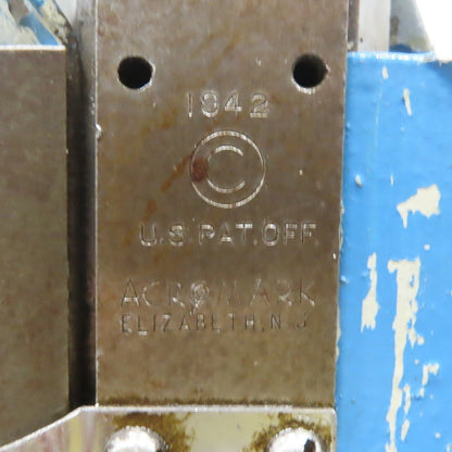 Acromark 1942 Pneumatic Roll Marking Stamping Machine Tested