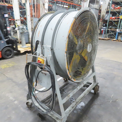 Aerovent Type SW LS429 42" Industrial Air Mover Blower Drum Fan 460V 5HP Tested
