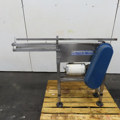 Ideas In Motion 47"x5" Stainless Steel Table Top Conveyor 32FPM 230/460V 3Ph 1HP