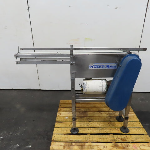Ideas In Motion 47"x5" Stainless Steel Table Top Conveyor 32FPM 230/460V 3Ph 1HP