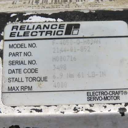 Reliance Electric F-4050-Q-H00AN 2.6kW Servo Motor 4000RPM MAX Encoder