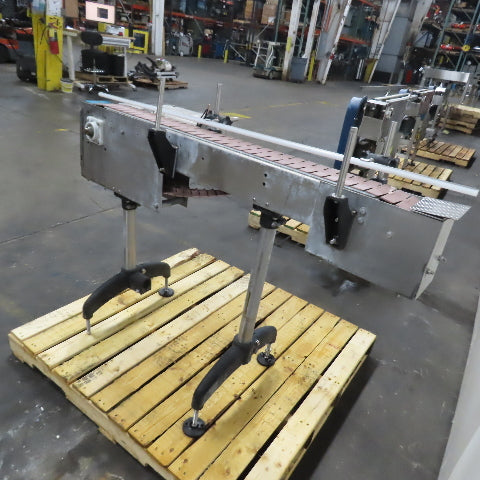 48"X5" Stainless Steel Tabletop Chain Slide Bed Conveyor 230/460V 3Ph .75HP