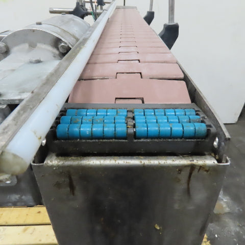 48"X5" Stainless Steel Tabletop Chain Slide Bed Conveyor 230/460V 3Ph .75HP