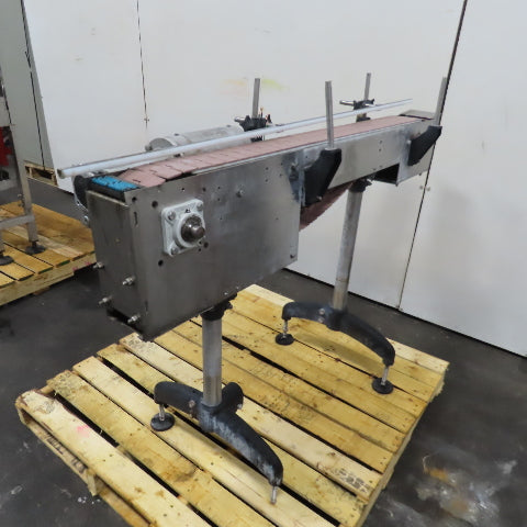 48"X5" Stainless Steel Tabletop Chain Slide Bed Conveyor 230/460V 3Ph .75HP
