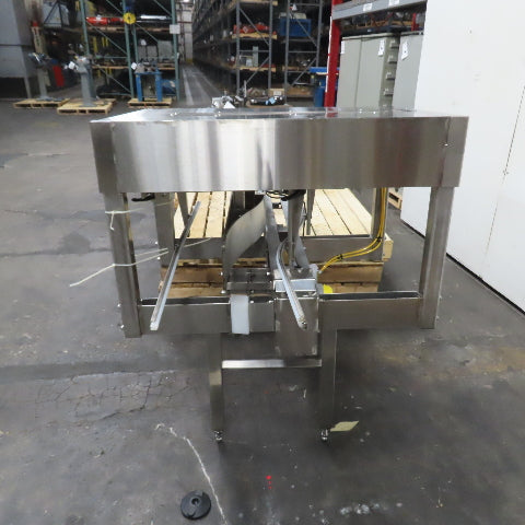 42" x 5" Wide Stainless Steel Pneumatic Actuated Transfer Chute Conveyor