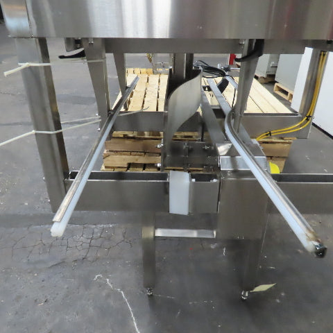 42" x 5" Wide Stainless Steel Pneumatic Actuated Transfer Chute Conveyor