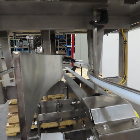 42" x 5" Wide Stainless Steel Pneumatic Actuated Transfer Chute Conveyor