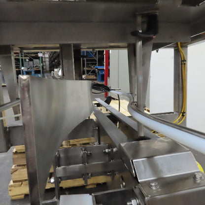 42" x 5" Wide Stainless Steel Pneumatic Actuated Transfer Chute Conveyor