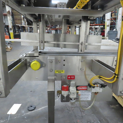 42" x 5" Wide Stainless Steel Pneumatic Actuated Transfer Chute Conveyor
